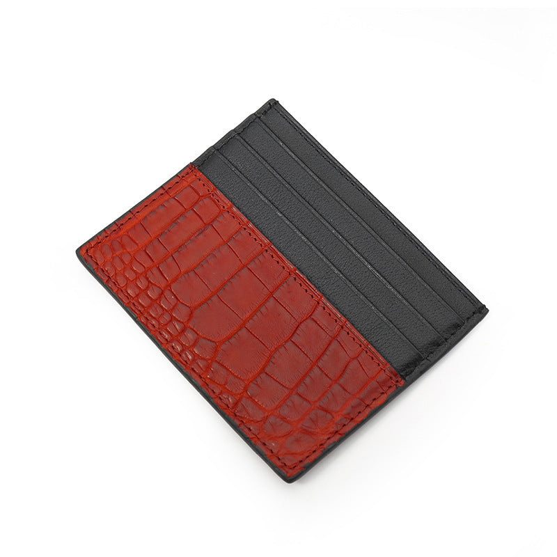 multiple card slots genuine leather ultra thin card holder wallet