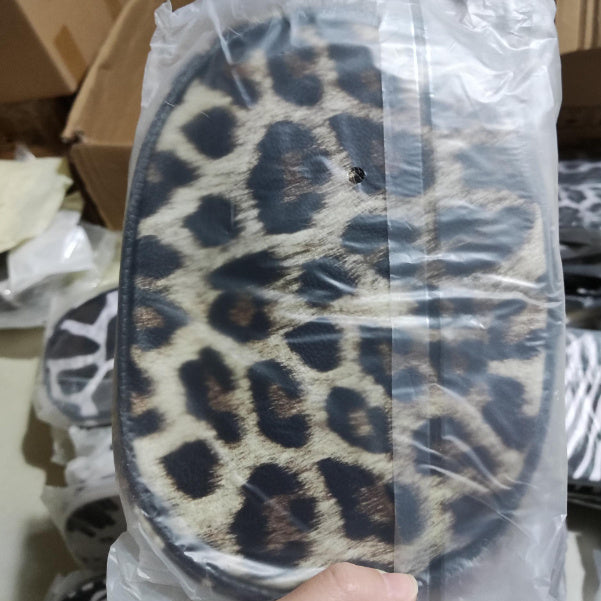 internet famous leopard print cosmetic storage bag