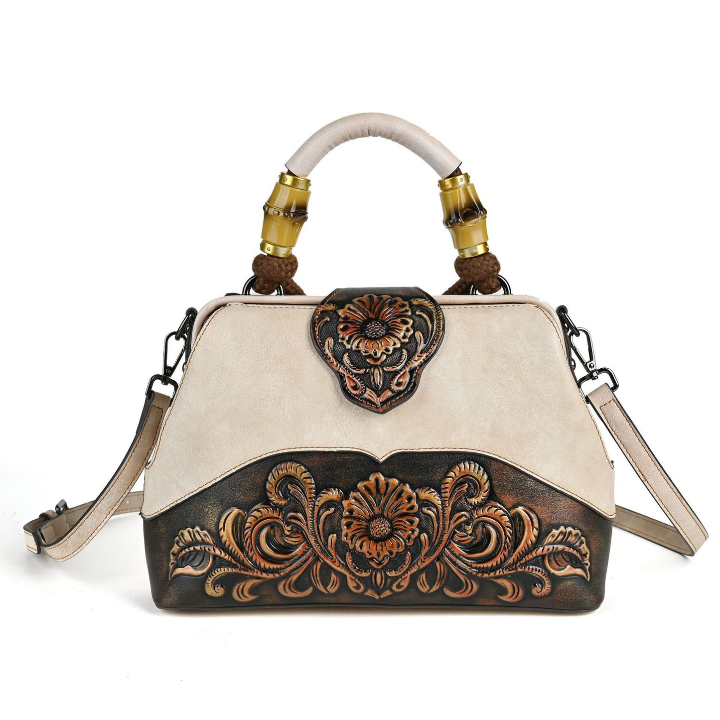 retro embossing hand rub color handbag crossbody clip bag