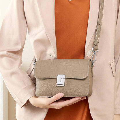 genuine leather square bag women