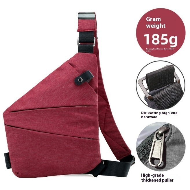 mens nylon lightweight simple large capacity crossbody bag