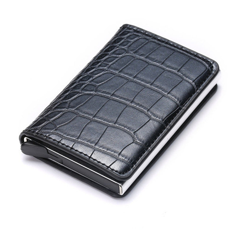 anti magnetic automatic pop up single aluminum alloy card bag