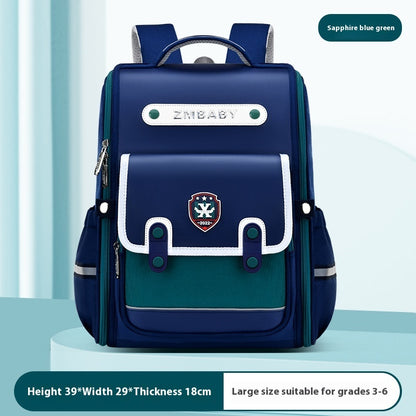 New Sesame Baby Primary School Schoolbag Grade 1-3-6 British Style Boys' Schoolbag Lightweight Girls Backpack
