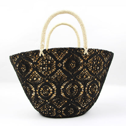 Straw Woven Western Style Hollow Handbag Woven Bag