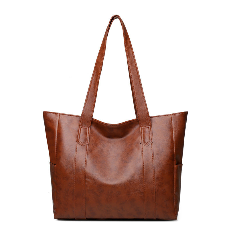 retro large capacity womens shoulder bag