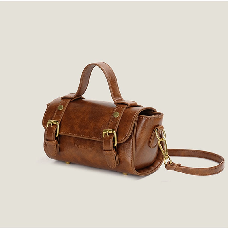 fashion retro round bag advanced texture