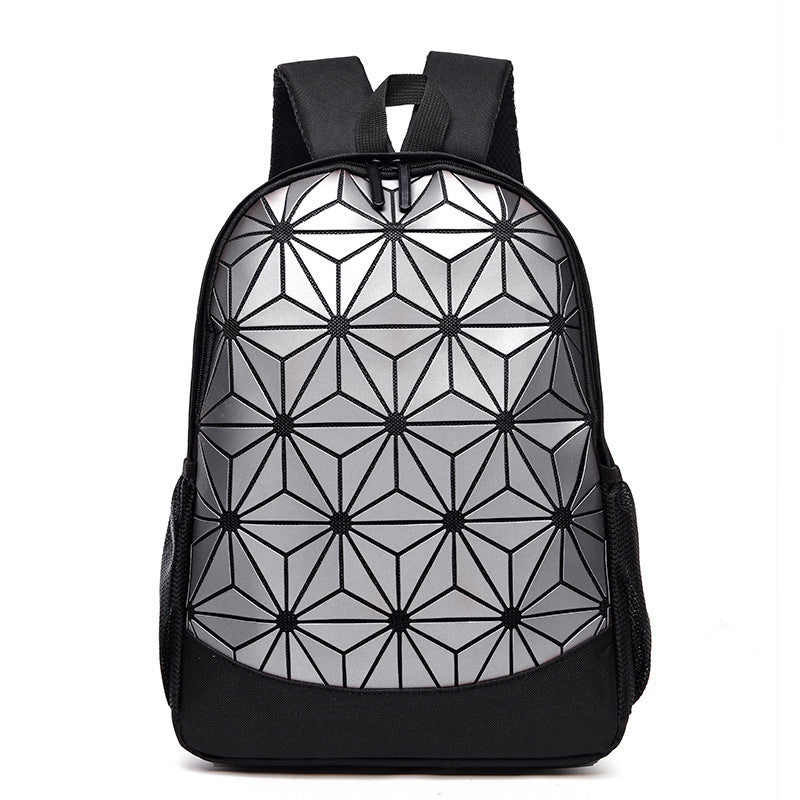 backpack mens fashion trend korean version of the simple backpack lightweight leisure travel diamond high school college student schoolbag male