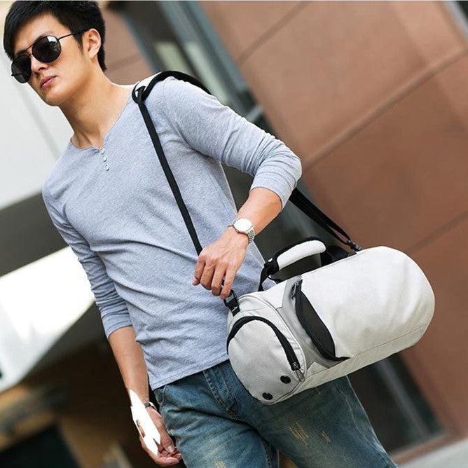 mens portable color blocked travel crossbody bag
