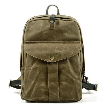 retro outdoor large capacity canvas stitching backpack