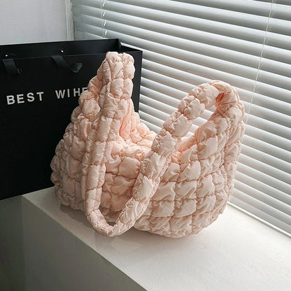 pleated cloud bag fashion shoulder portable large capacity