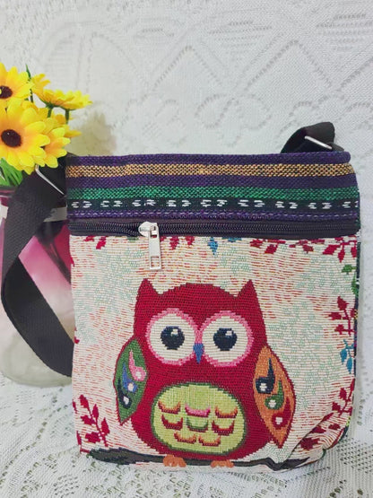 ethnic style embroidered crossbody bag cute elephant butterfly chinese style