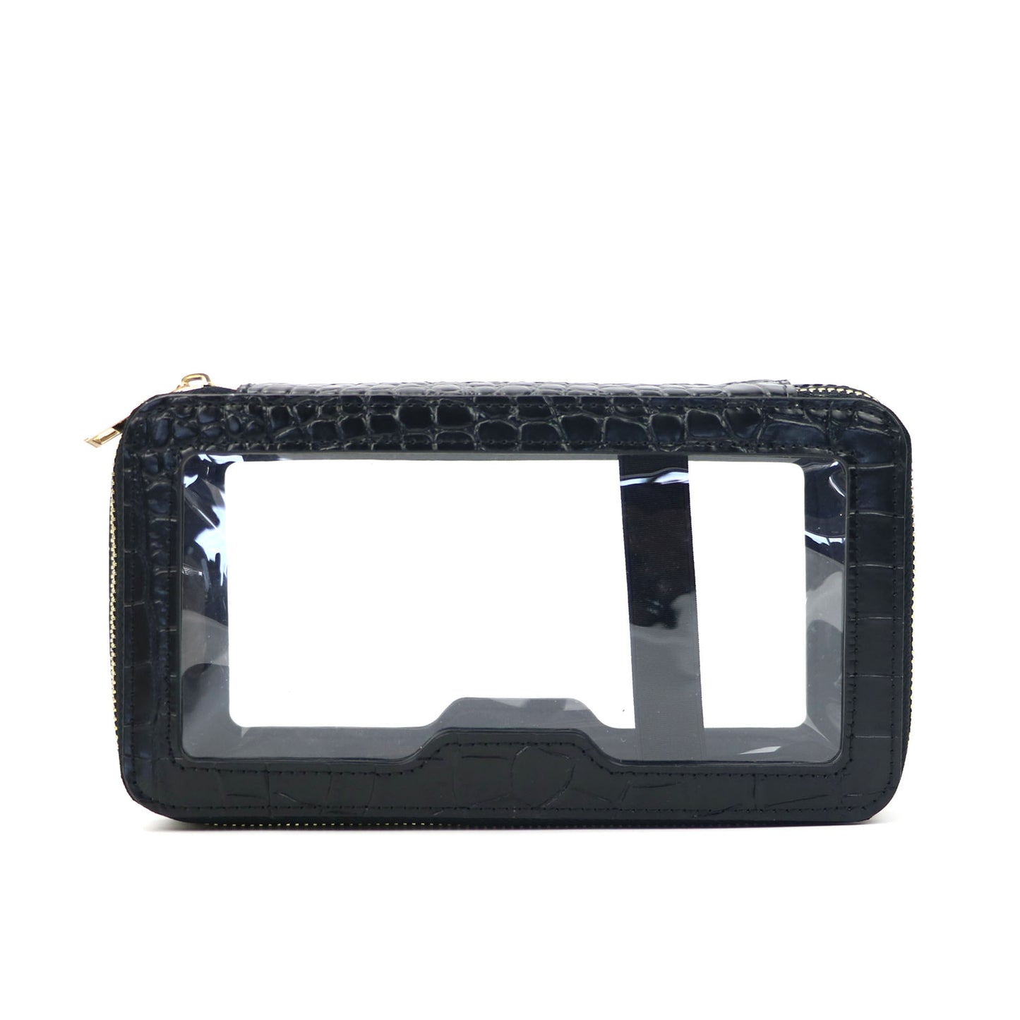 convenient leather transparent tpu cosmetic bag