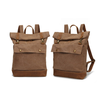 one shoulder roll top roll cover backpack