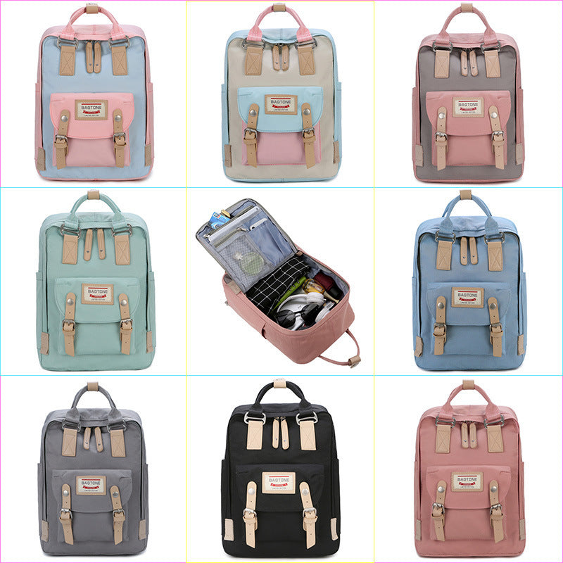 womens korean style canvas schoolbag
