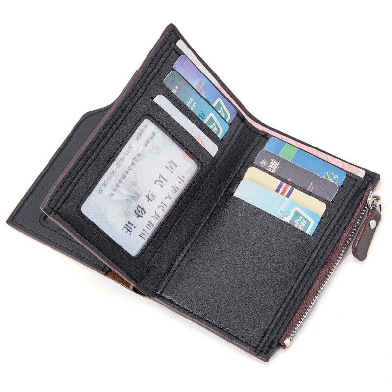 mens short wallet multifunctional zipper bag