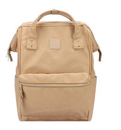 portable contrast color macaron student schoolbag