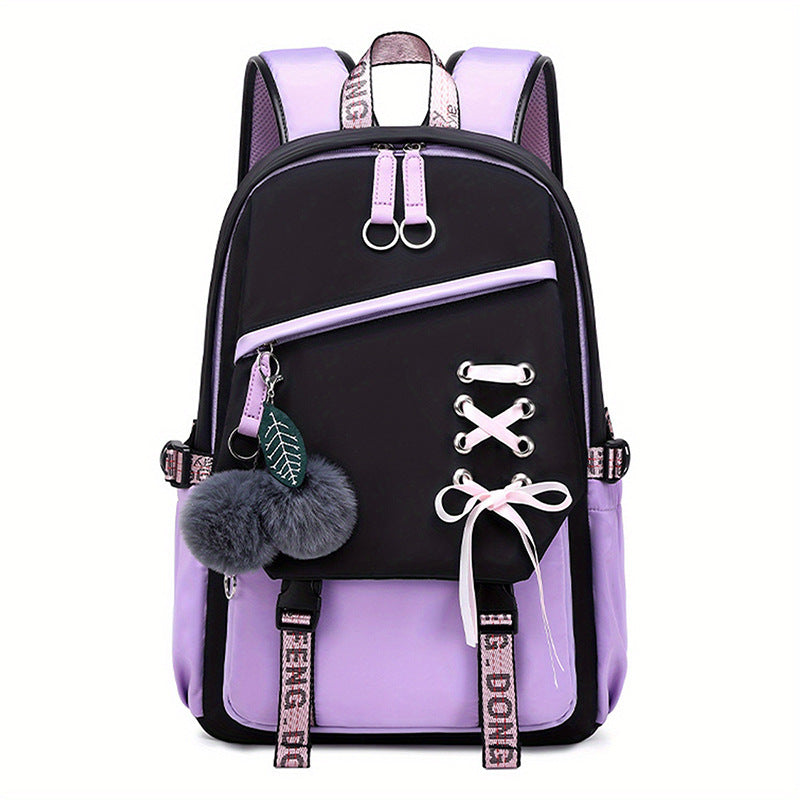 new bow womens backpack girl cute sweet backpack