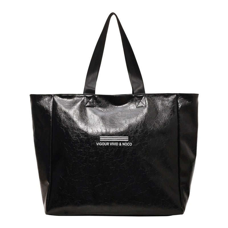 large capacity tote bag women fashion versatile solid shoulder bags waterproof designer luxury handbag trend personalized travel bag
