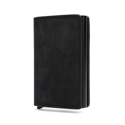 anti theft swipe mens card holder multi card slot credit card box