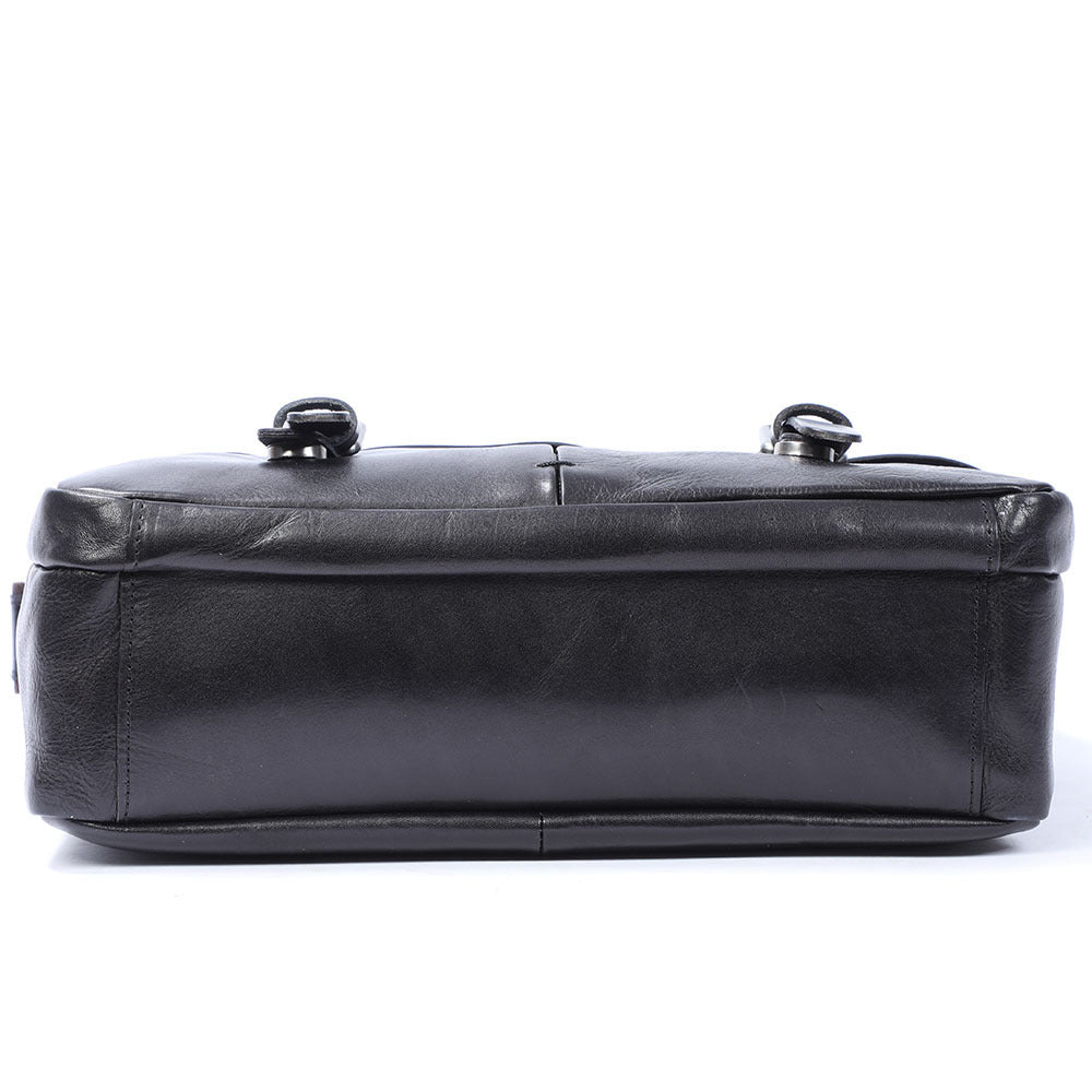 casual top layer leather briefcase