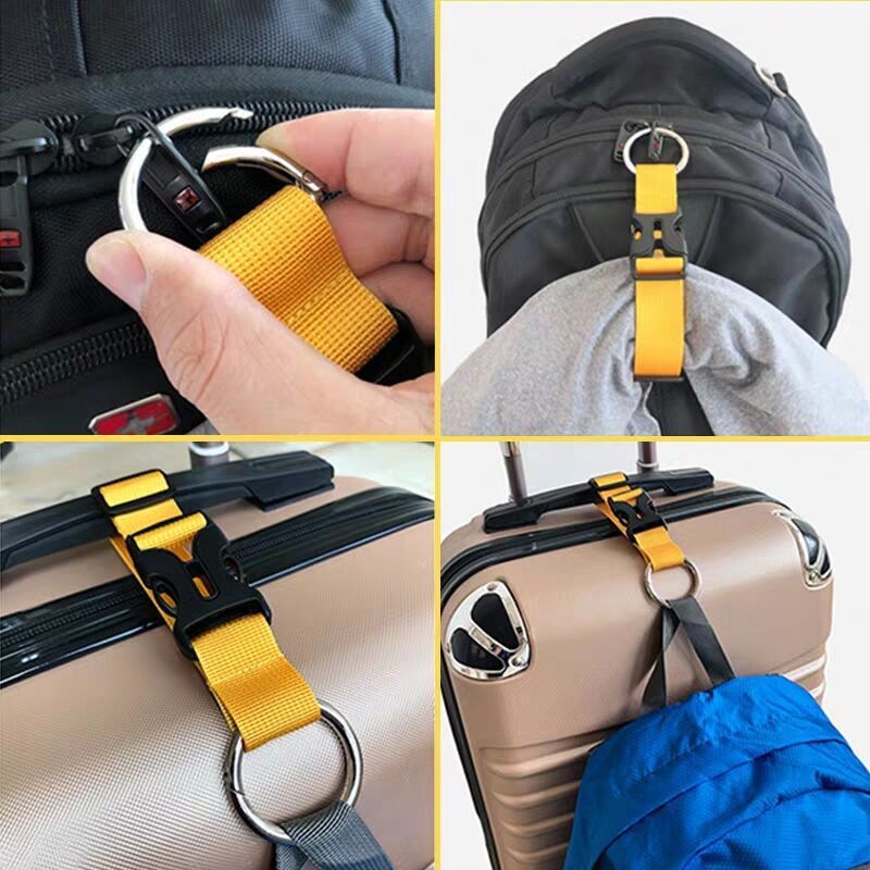 external luggage strap with multifunctional elastic buckle