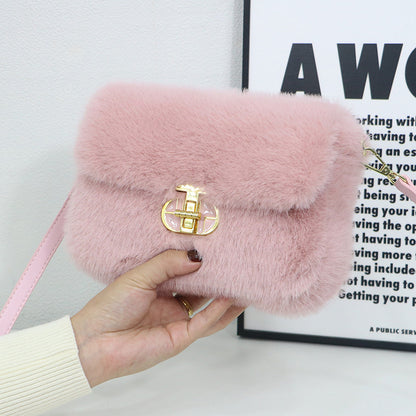 female autumnwinter bag plush crossbody bag