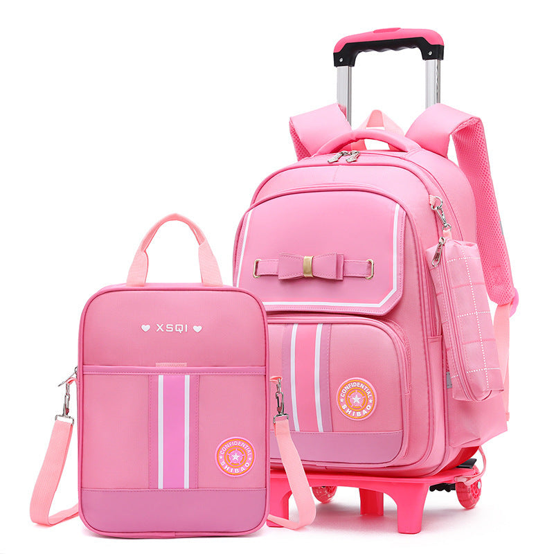 primary school children burden relieving backpack dual use