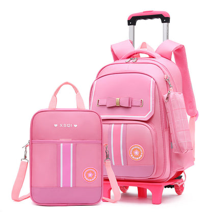 primary school children burden relieving backpack dual use