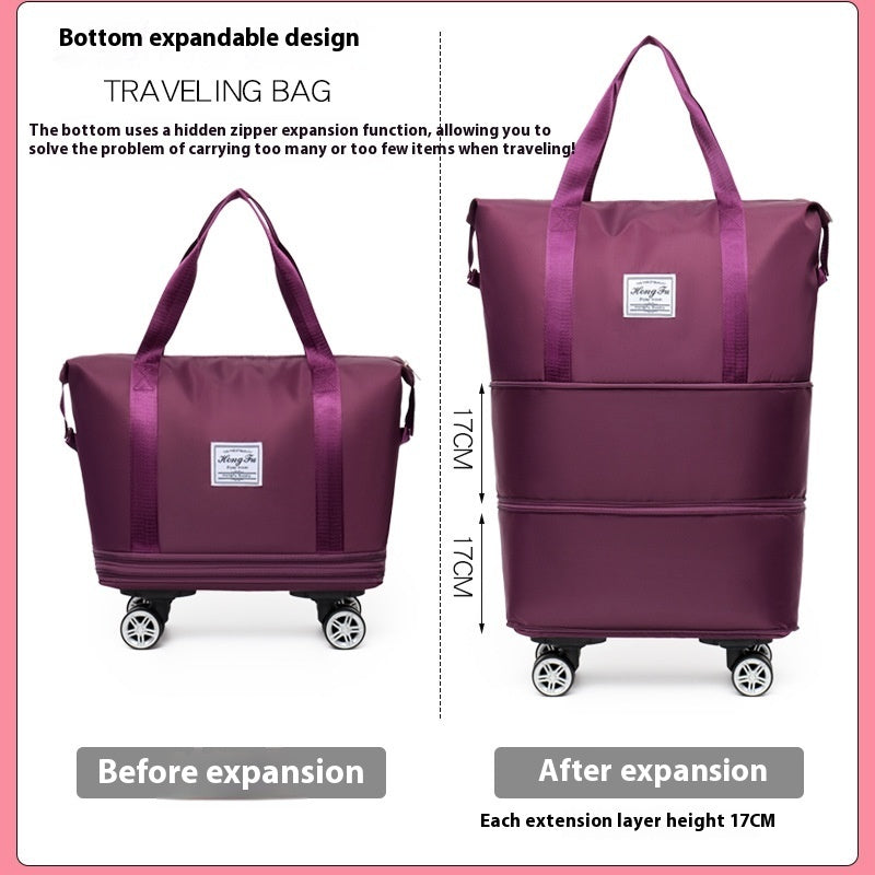 double layer extended large capacity travel bag dry wet separation lightweight maternity package coverable handle