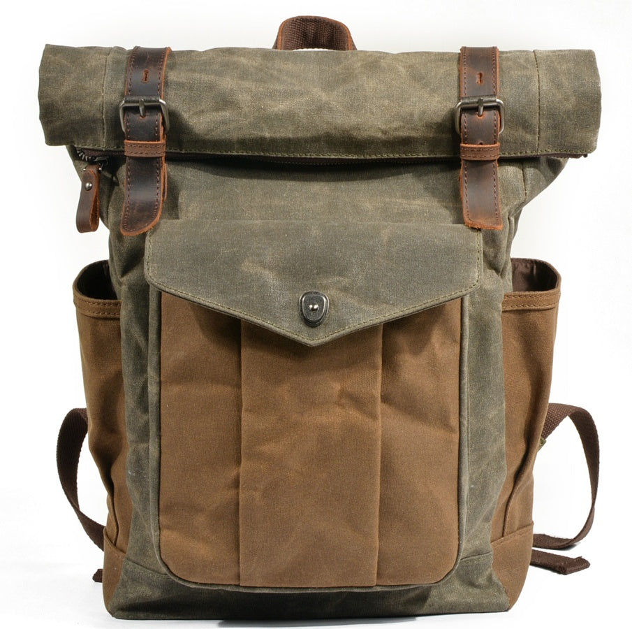 oil wax canvas mountaineering bag