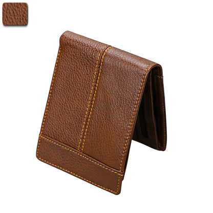 rfid crazy horse leather short wallet