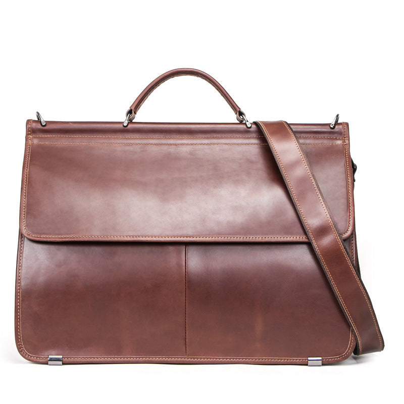 computer mens business briefcase large capacity cowhide mens bag
