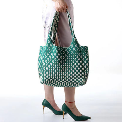 good-looking-big-wave-flying-woven-bag-fashionable-all-match-large-capacity-two-tone