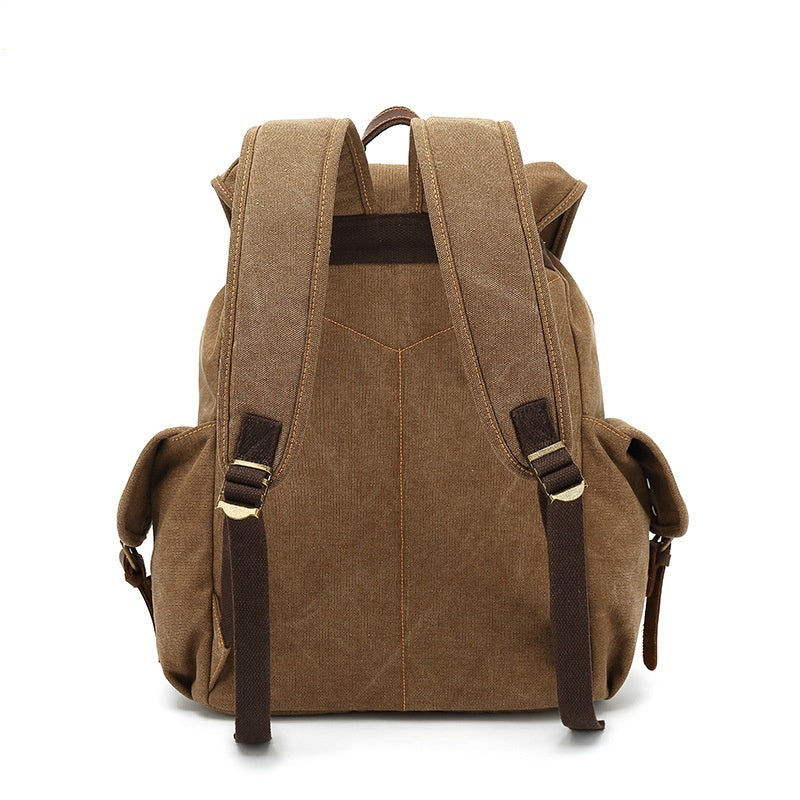 retro wear resistant canvas backpack