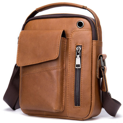 mens business minimalist leather crossbody bag