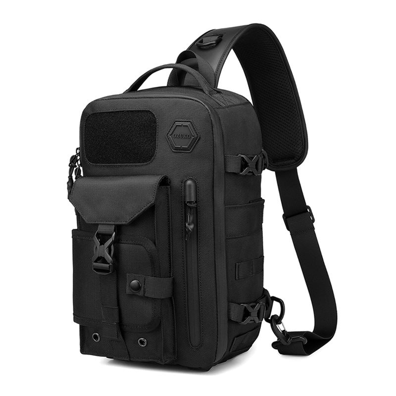 mens tactical chest sports waterproof crossbody bag