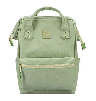 portable contrast color macaron student schoolbag