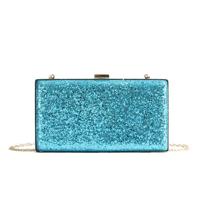 dinner party autumn and winter personalized chain one shoulder crossbody portable women sequins box bag