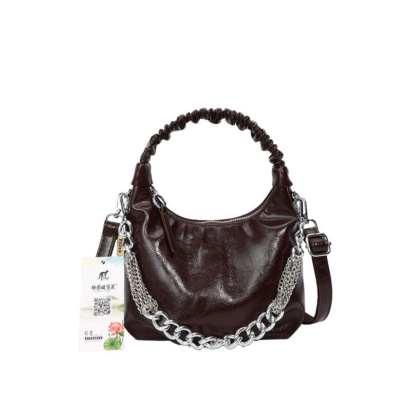 womens fashion pleated handbag crossbody