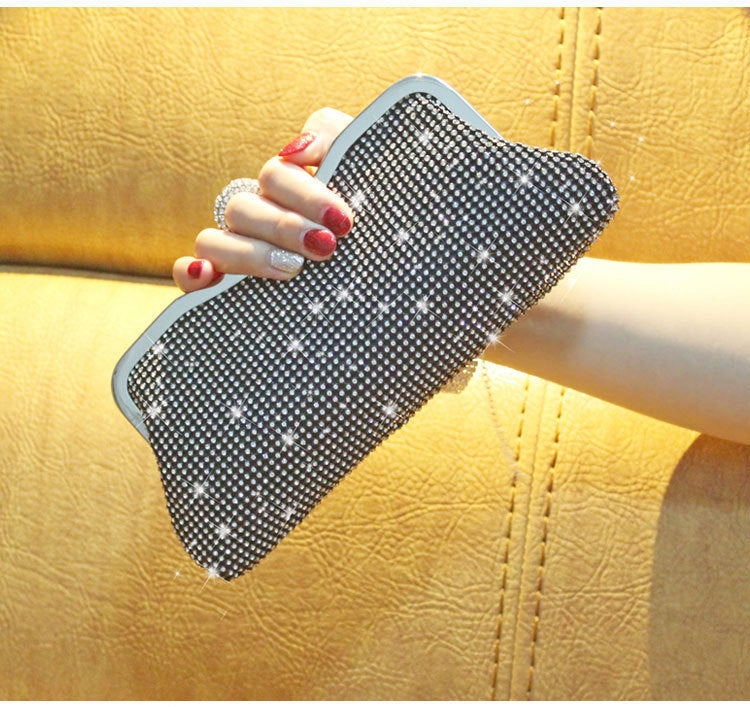 fashion clutch with ring dinner bag diamond