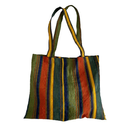 retro contrast rainbow stripe shoulder bag