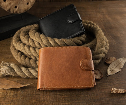 customized cowhide wallet for mens short