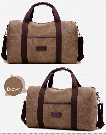 vintage men canvas handbag high quality travel bags large capacity women luggage travel duffle bags