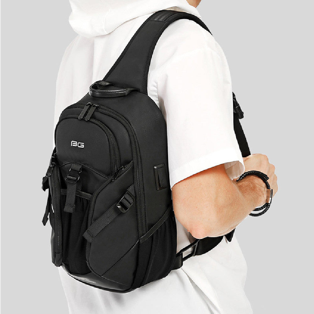 mens chest bag fashion trend atmosphere