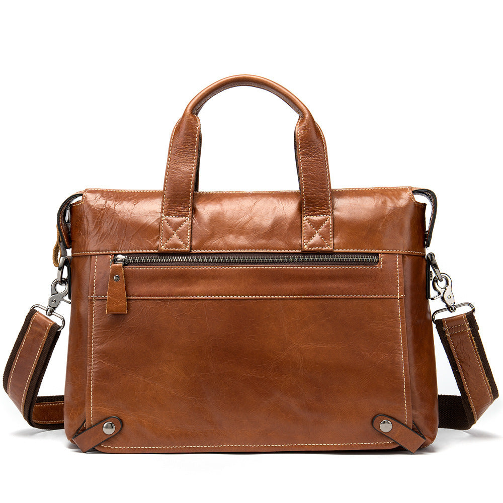 business first layer leather briefcase 1