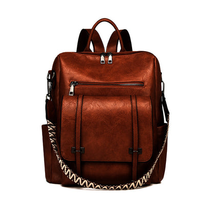 retro womens backpack high grade soft leather