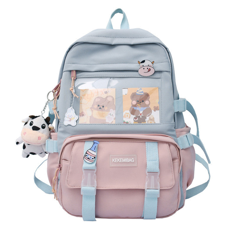 large capacity cartoon backpack junior high school student backpack