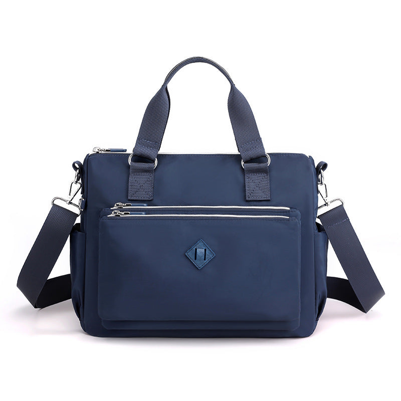 fashion trendy one shoulder bag multi layer waterproof nylon women