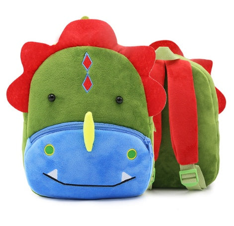 children school backpack cartoon rainbow design soft plush material for toddler baby girls kindergarten kids school bags