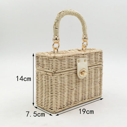 xiaoxiangfeng spot messenger straw bag